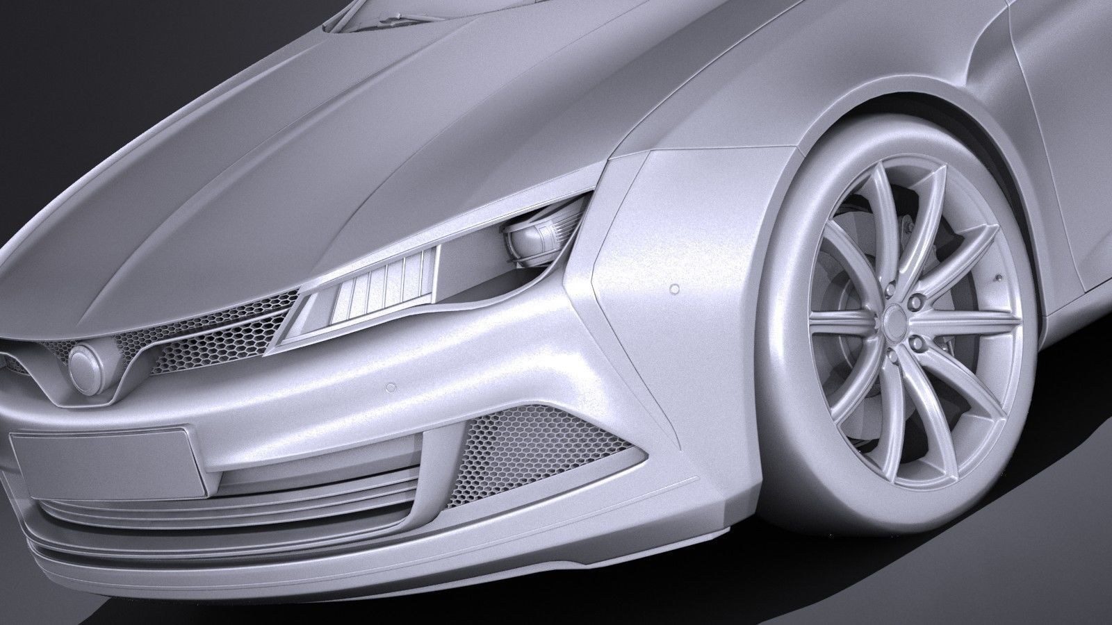 Generic estate wagon v2 2017 3D model_9