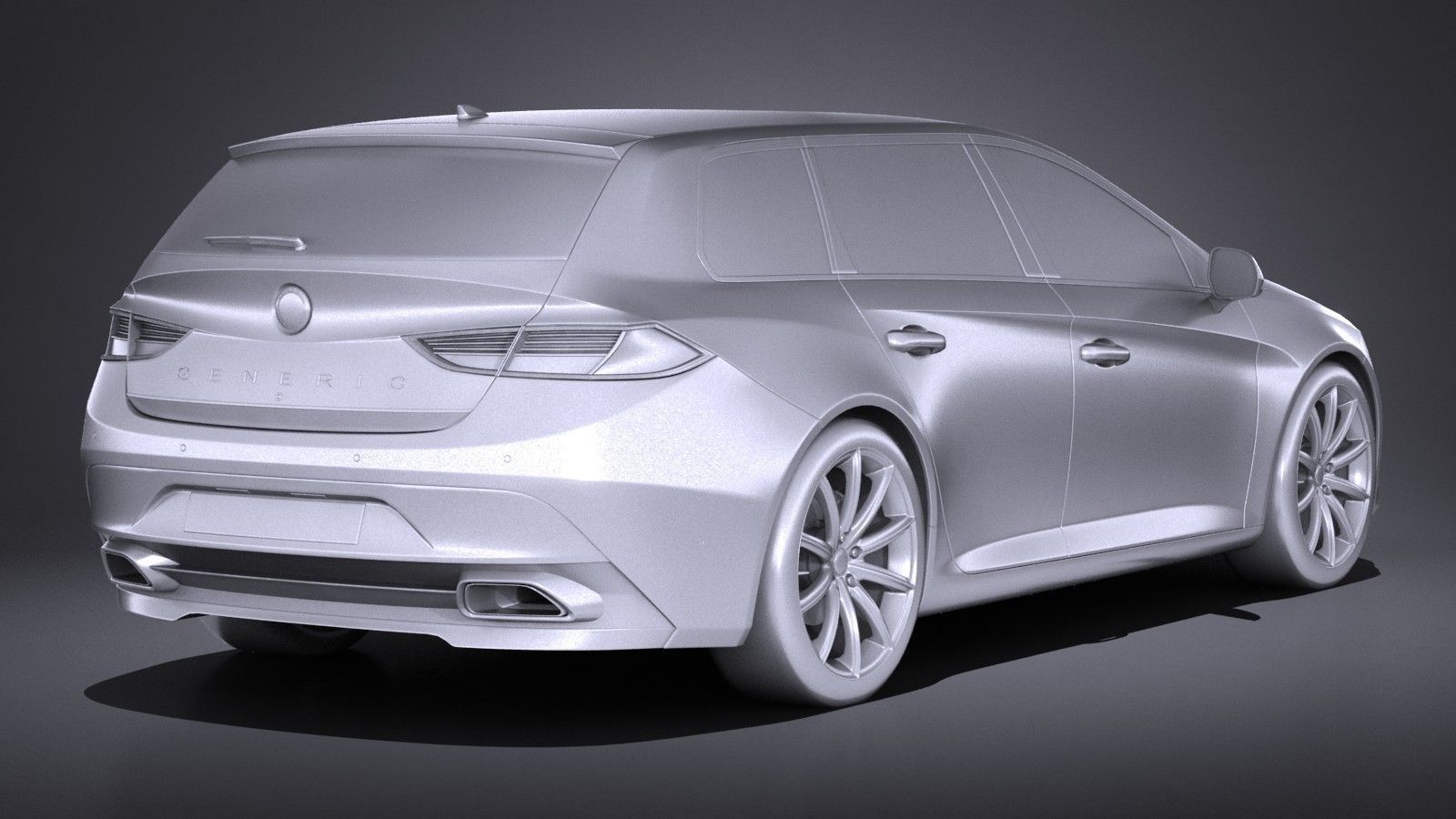 Generic estate wagon v2 2017 3D model_11