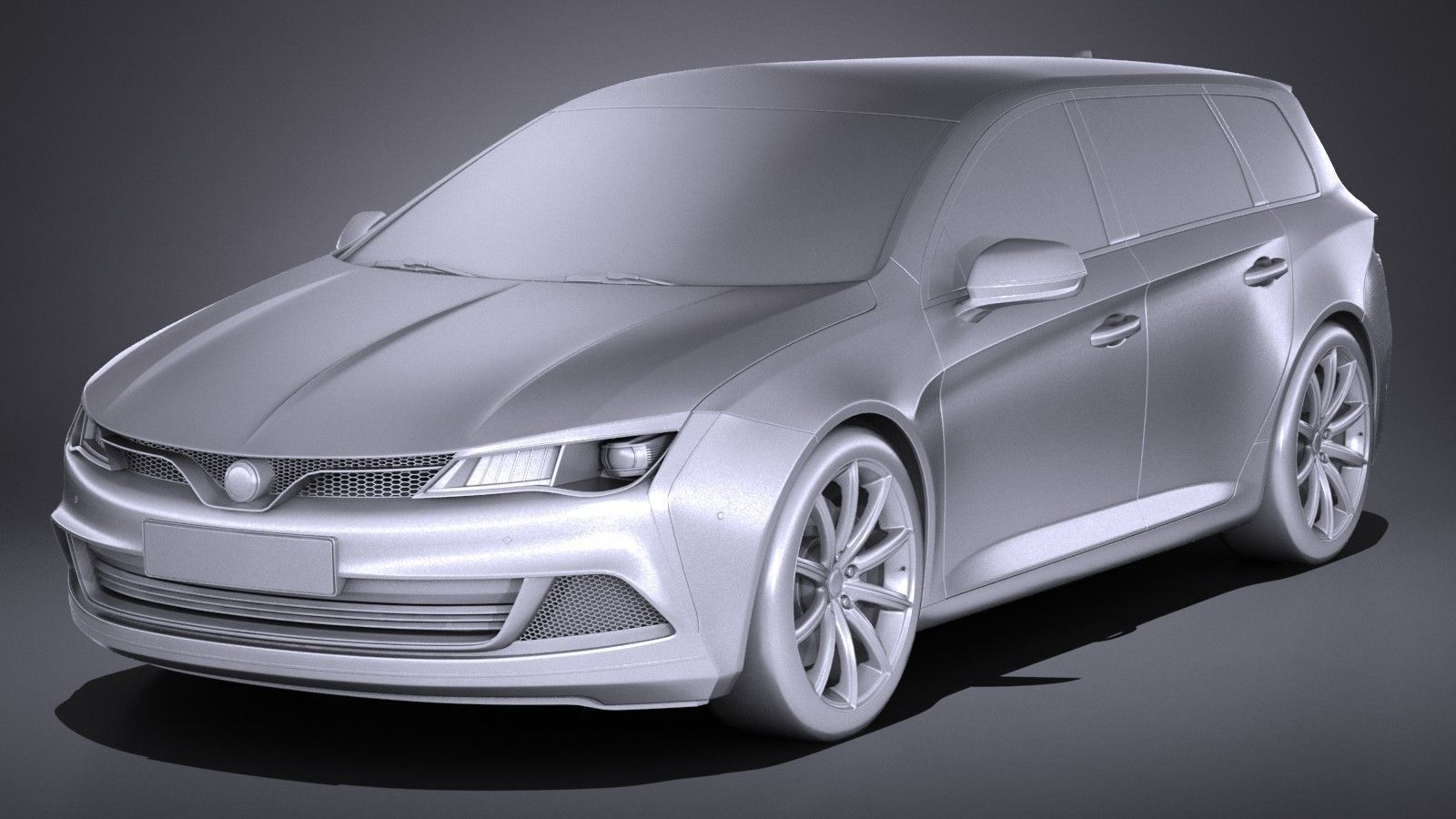 Generic estate wagon v2 2017 3D model_8