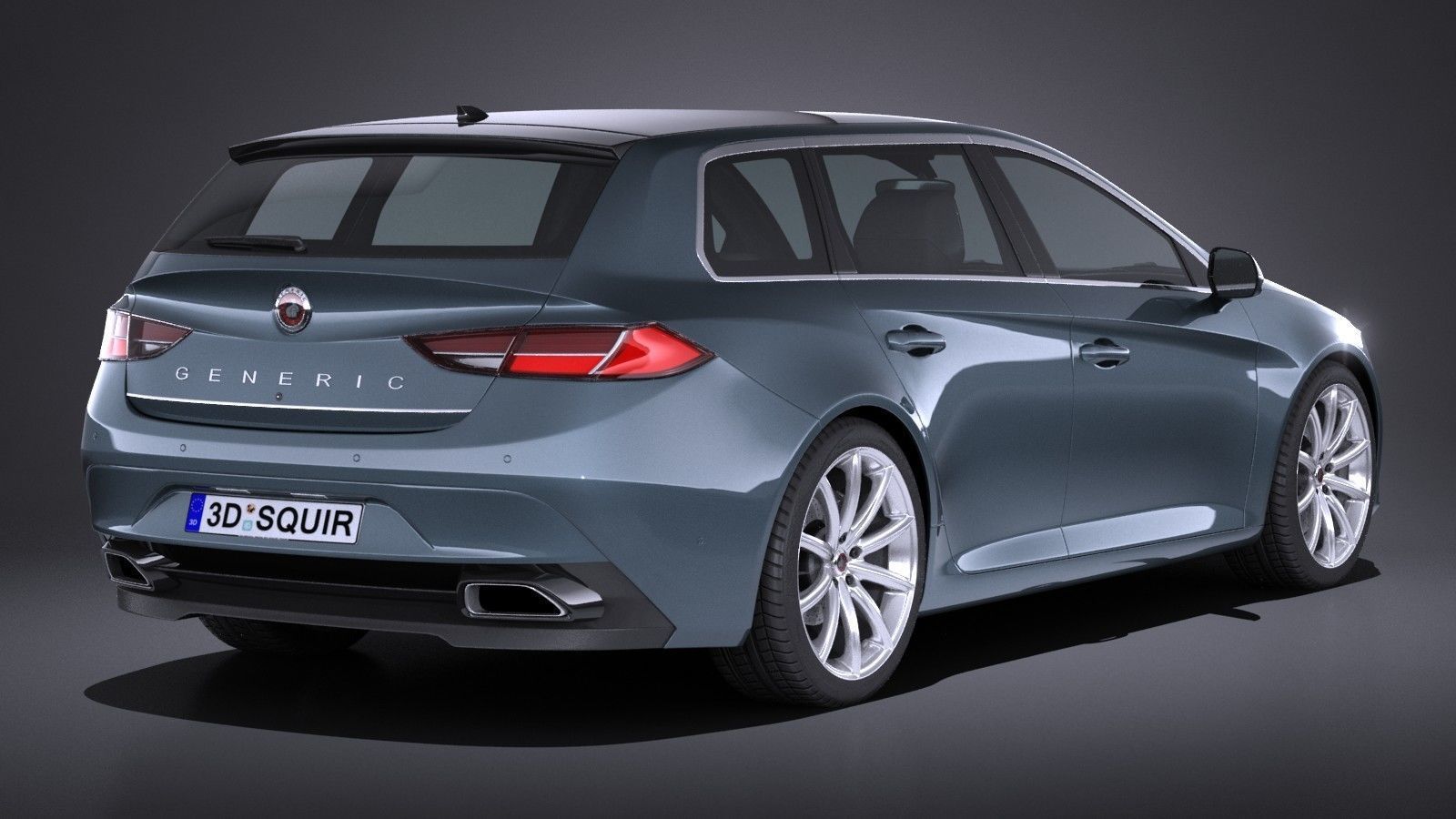 Generic estate wagon v2 2017 3D model_5