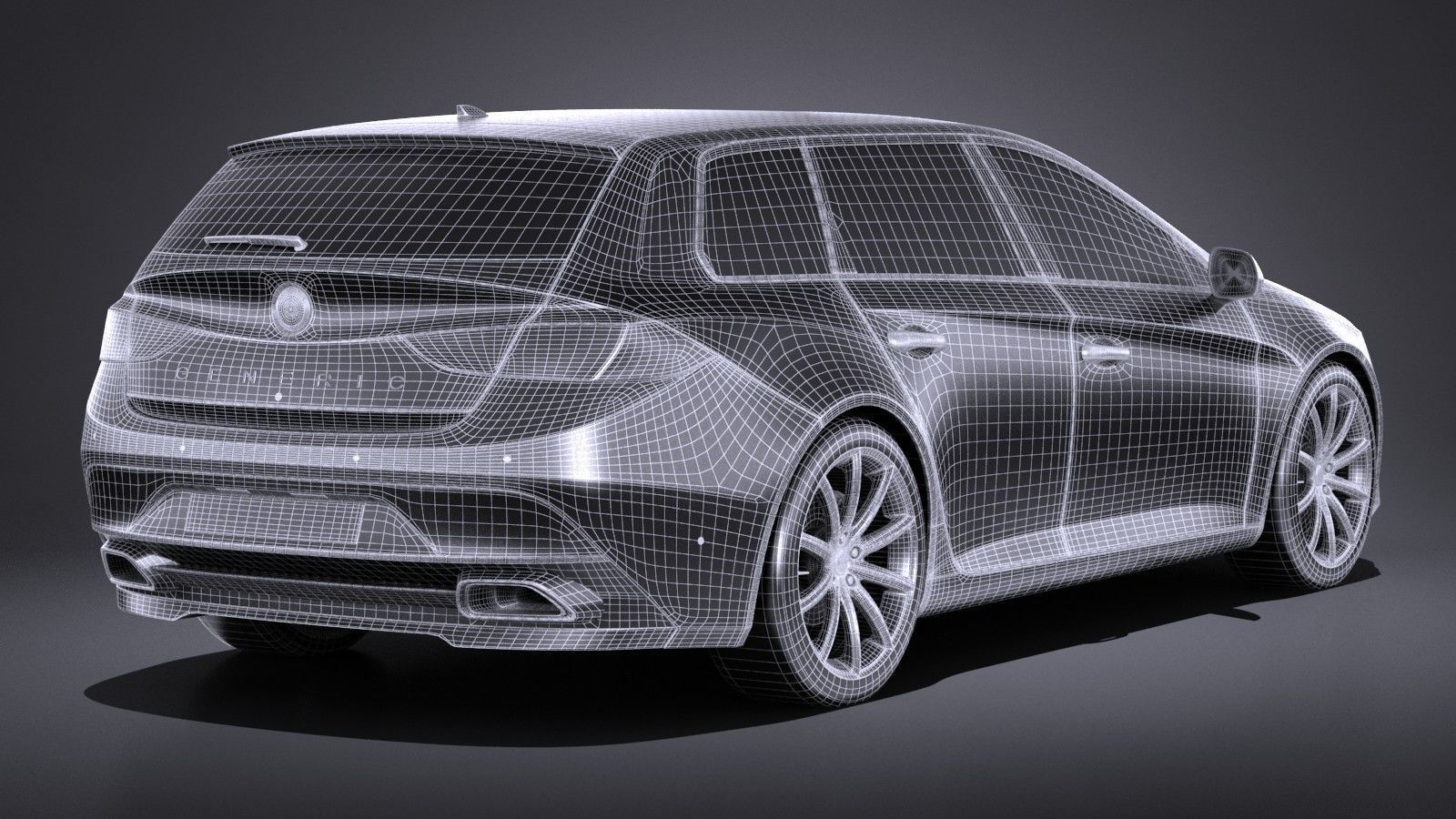 Generic estate wagon v2 2017 3D model_13