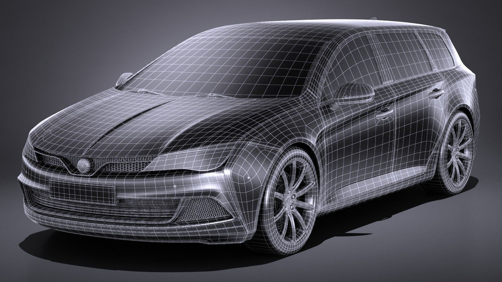 Generic estate wagon v2 2017 3D model_14