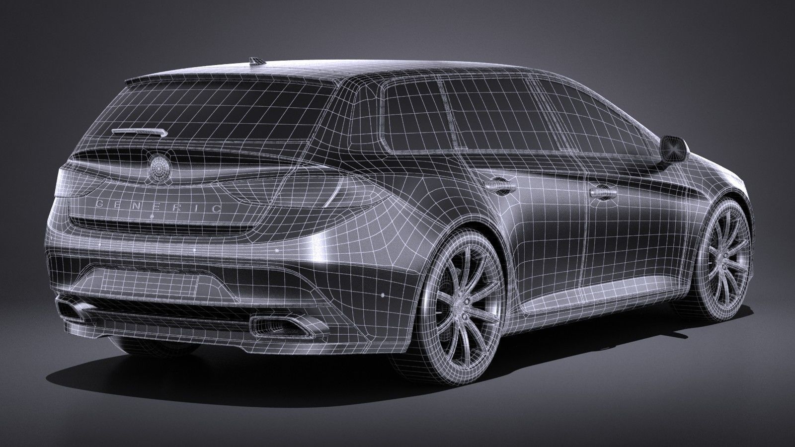 Generic estate wagon v2 2017 3D model_15