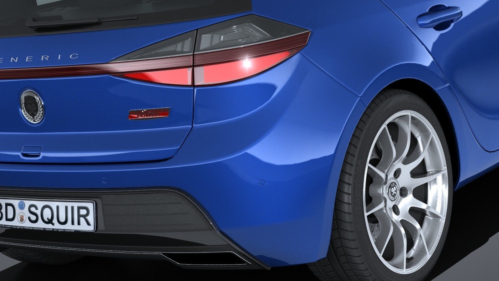 Generic Hatchback 2017 3D model_3