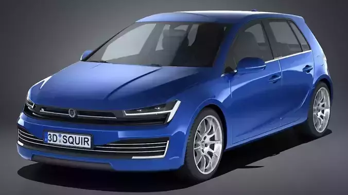 Generic Hatchback 2017 3D model Generic Hatchback 2017 3D model