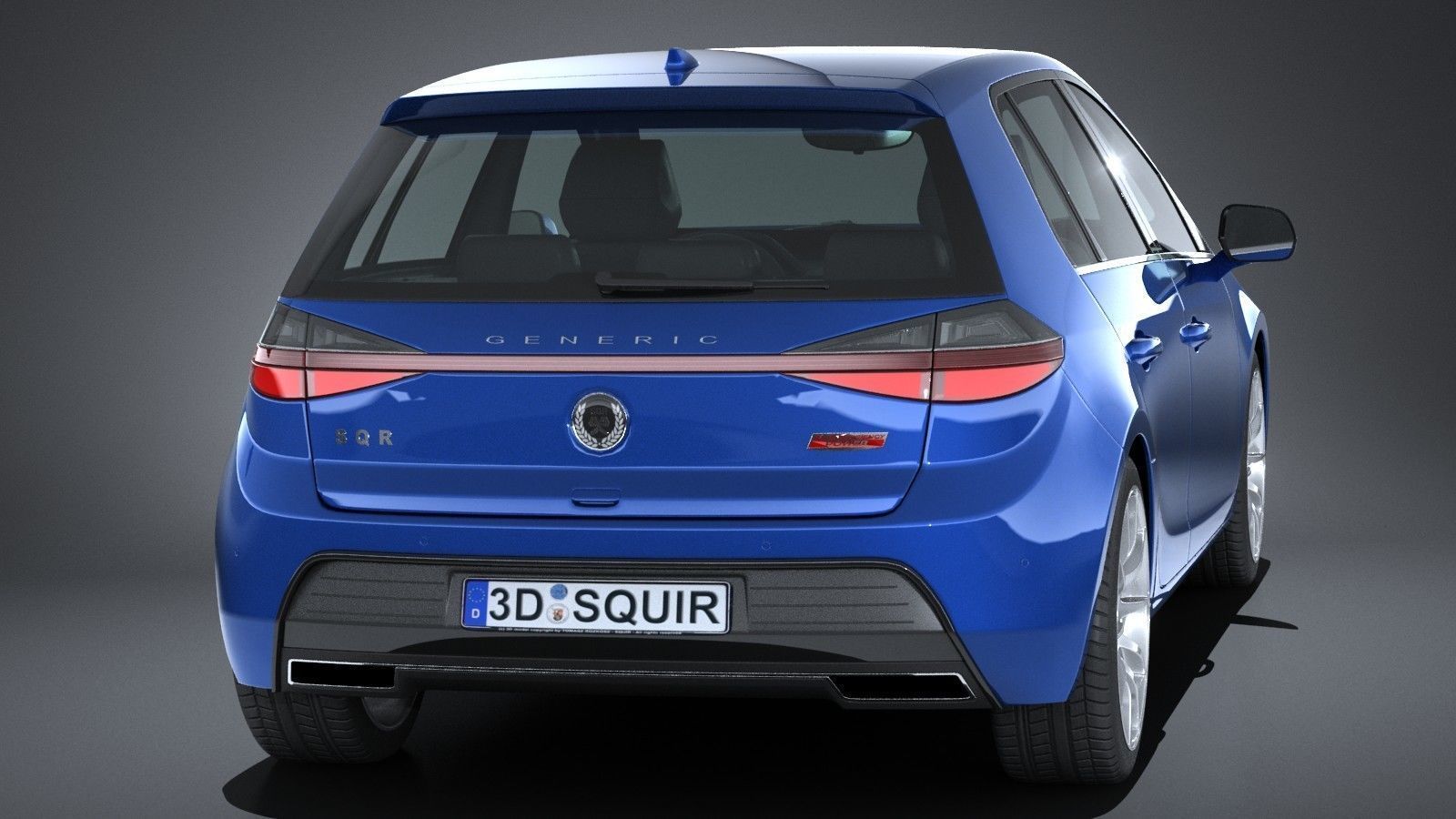 Generic Hatchback 2017 3D model_4