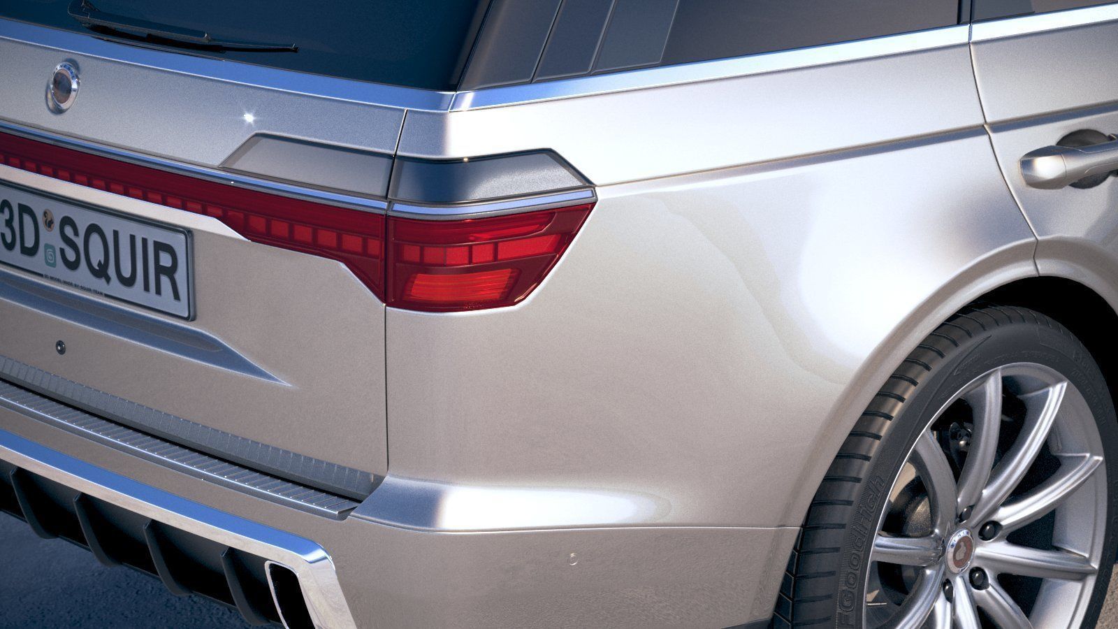 Generic Luxury SUV 2018 3D model_3