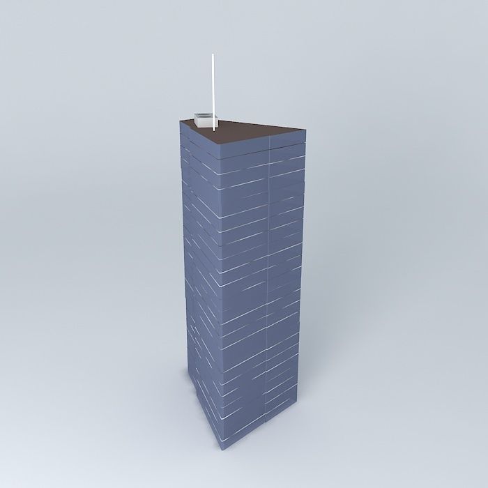 Modern Office Building Free 3D model_2