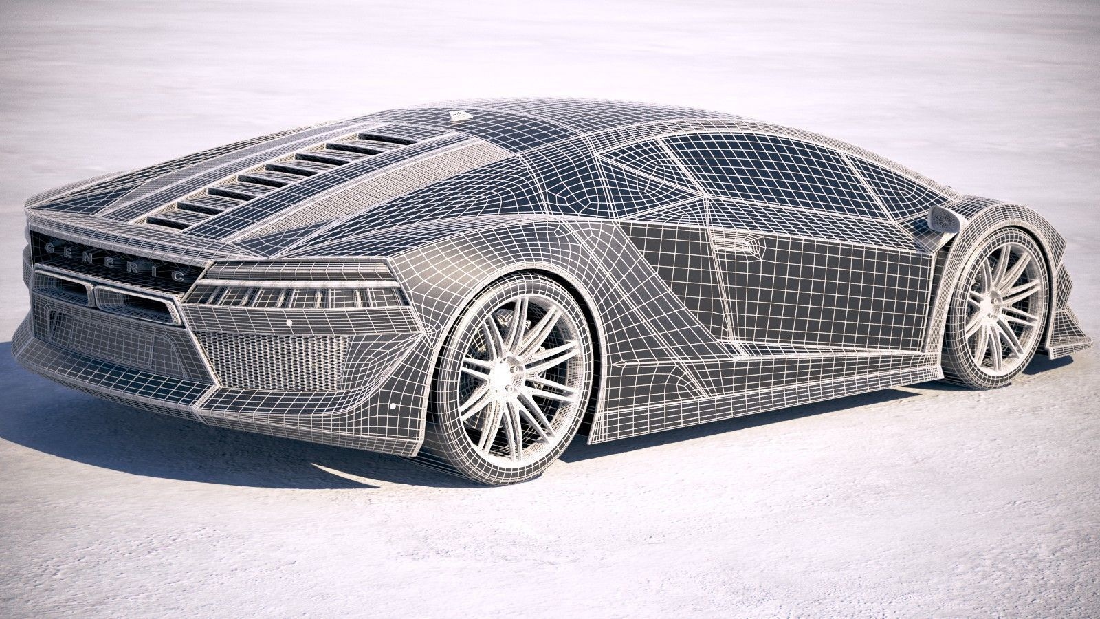Generic Supercar 5 2018 3D model_16
