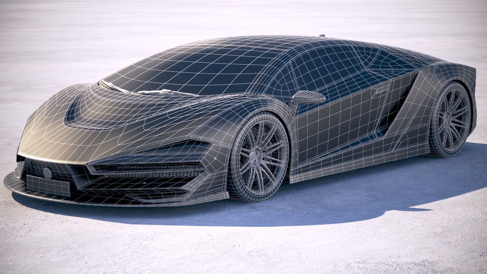 Generic Supercar 5 2018 3D model_17