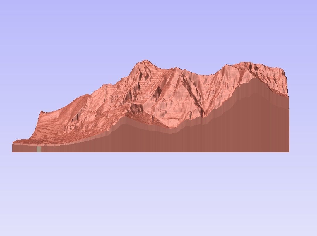 3D Model of Zugspitze Mountain for CNC AND 3D Printer 3D print model_3