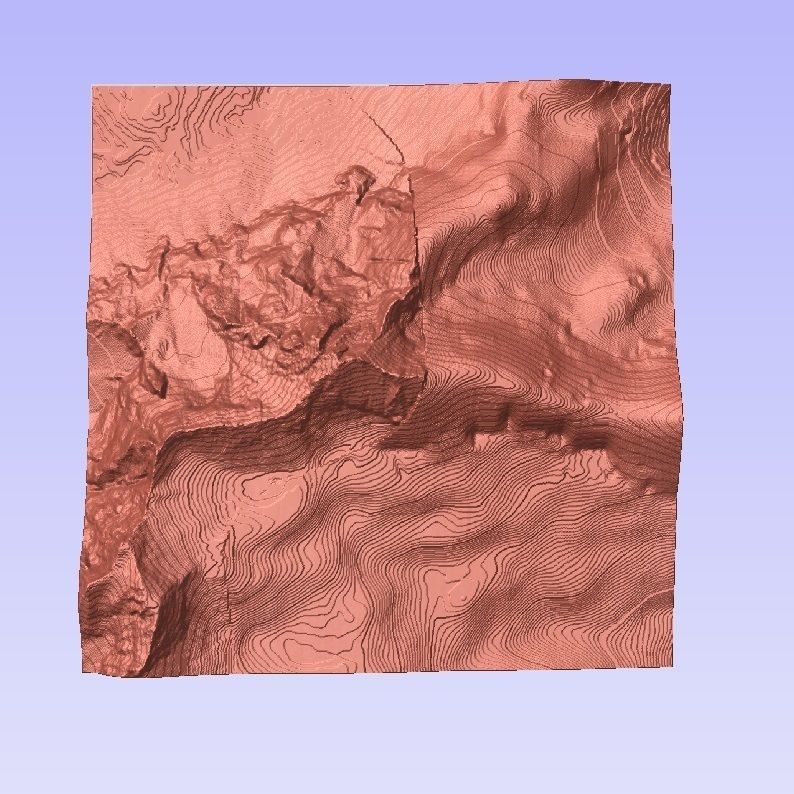 3D Model of Zugspitze Mountain for CNC AND 3D Printer 3D print model_7