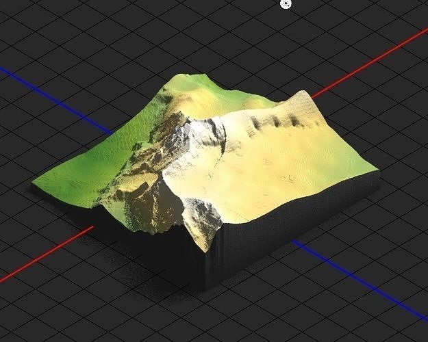 3D Model of Zugspitze Mountain for CNC AND 3D Printer 3D print model