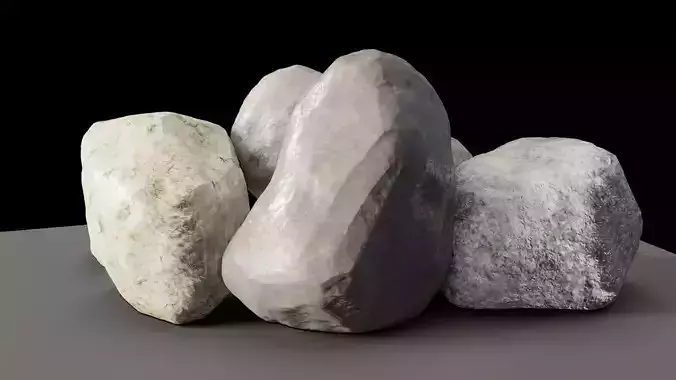 Rocks Pack low poly Free 3D model