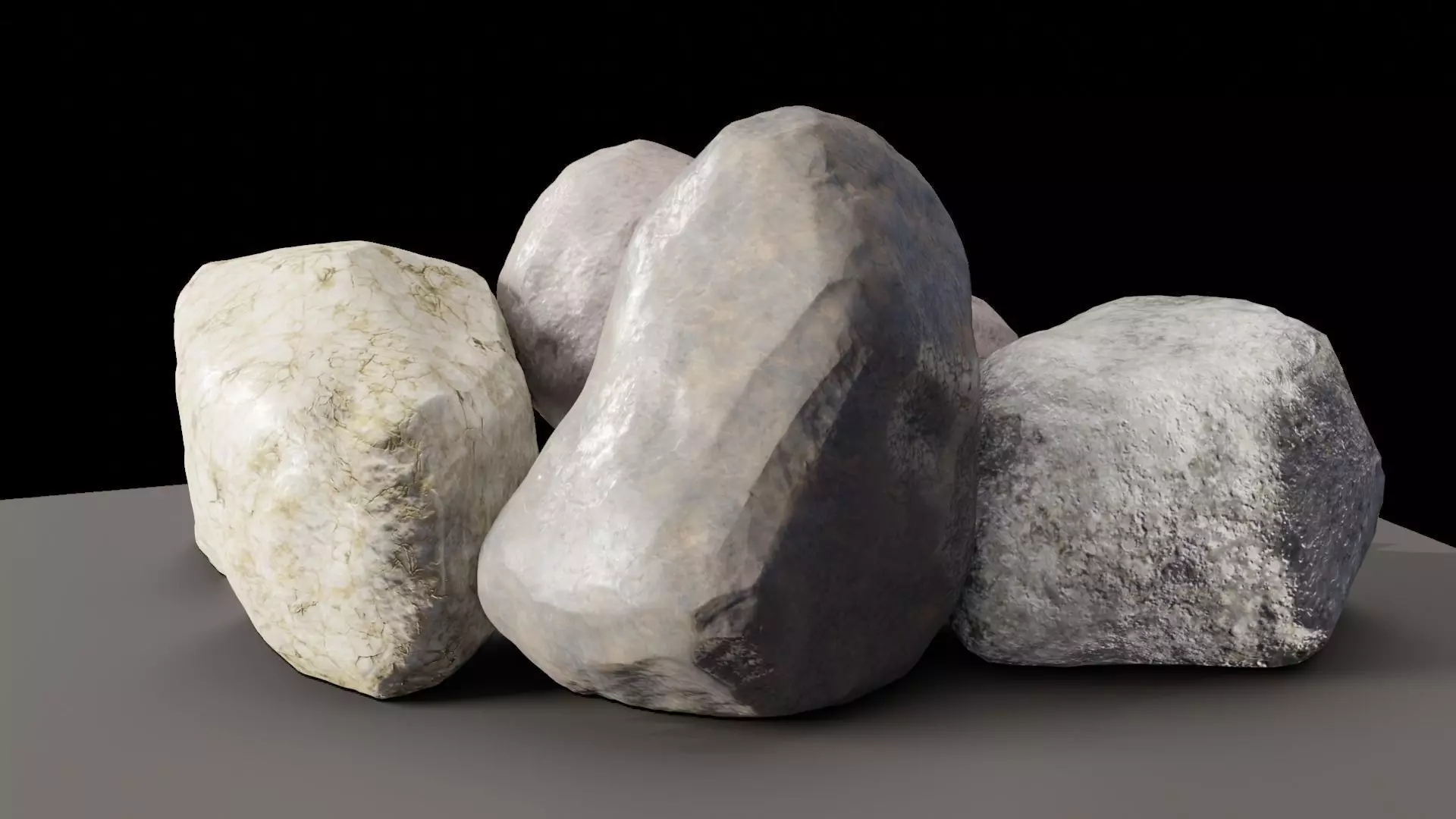 Rocks Pack low poly Free 3D model_0