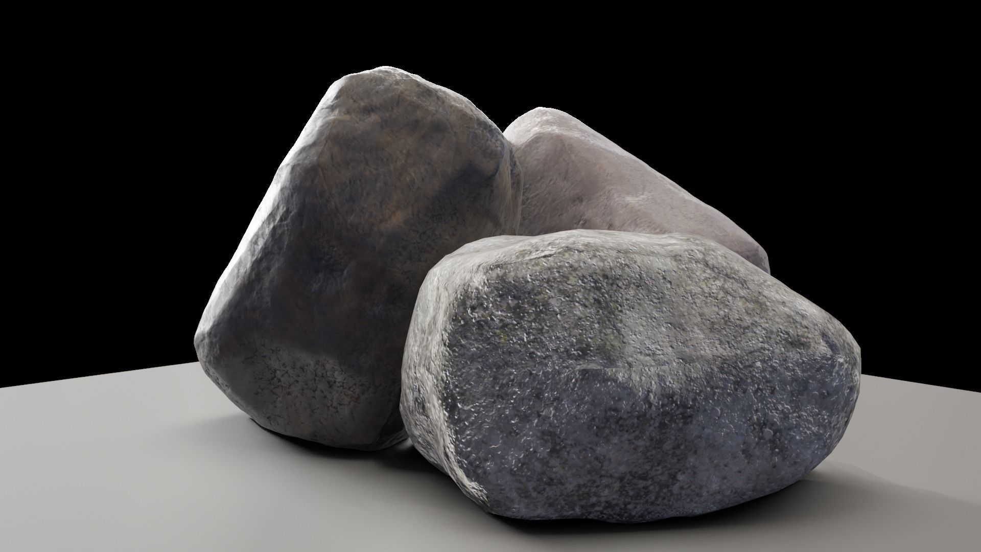 Rocks Pack low poly Free 3D model_1