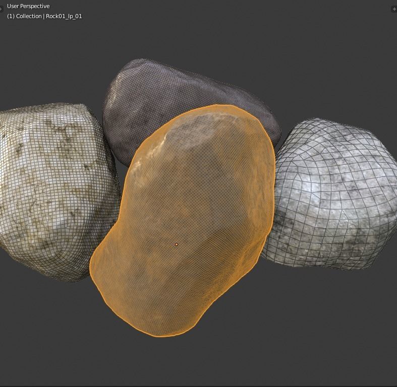 Rocks Pack low poly Free 3D model_8