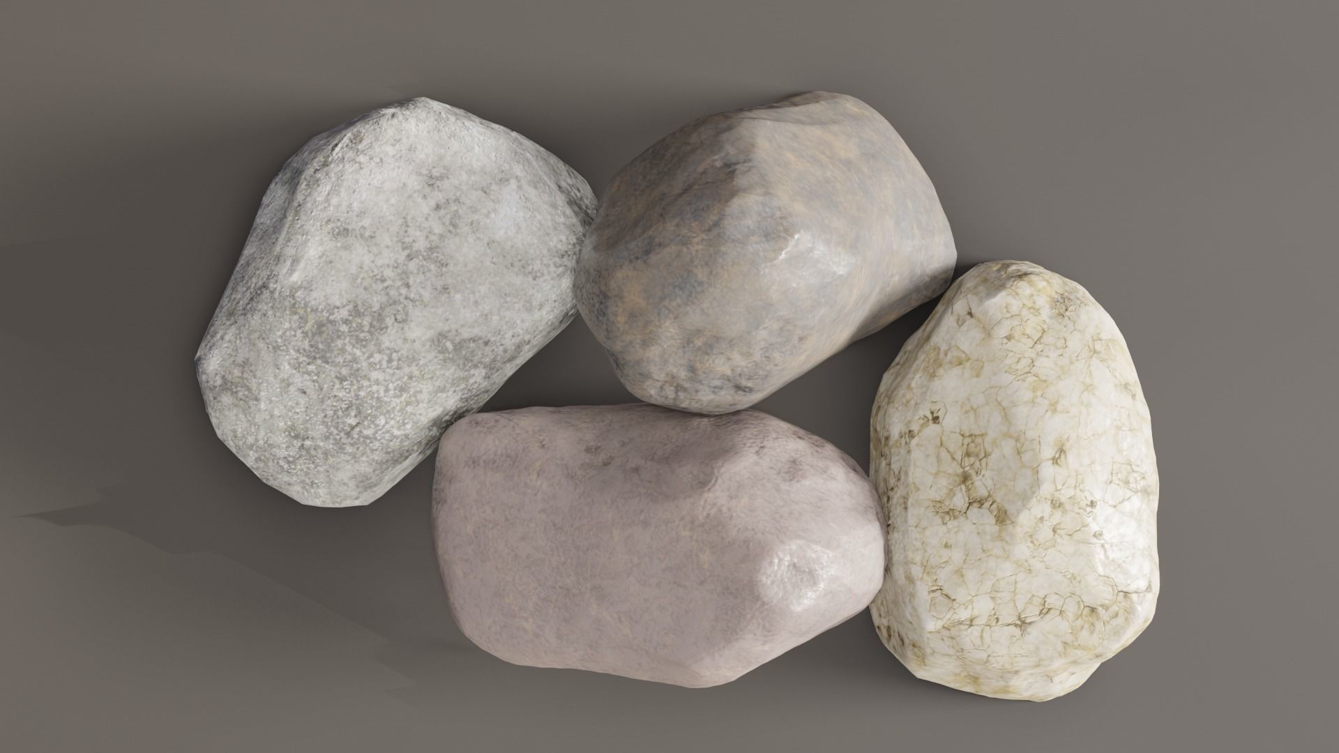 Rocks Pack low poly Free 3D model_4