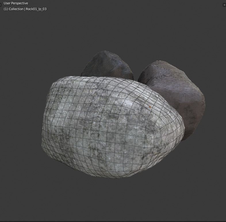 Rocks Pack low poly Free 3D model_5