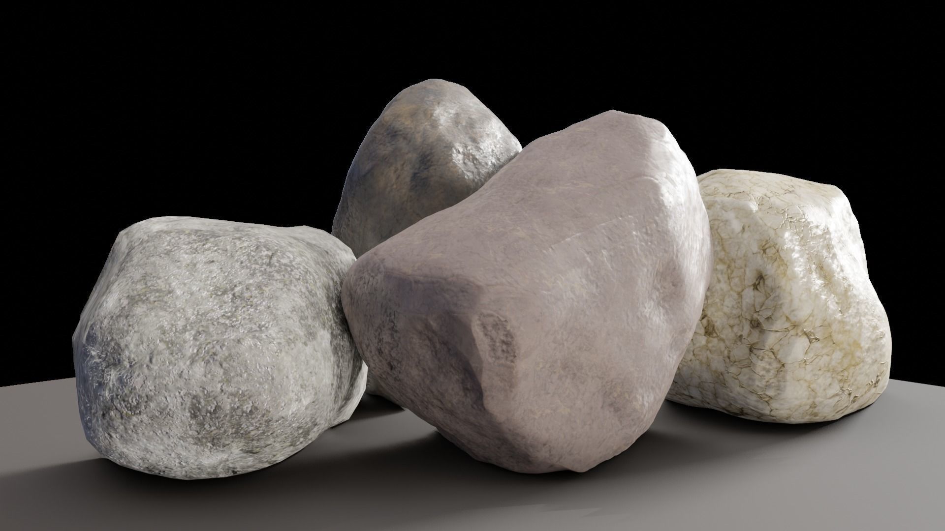 Rocks Pack low poly Free 3D model_3