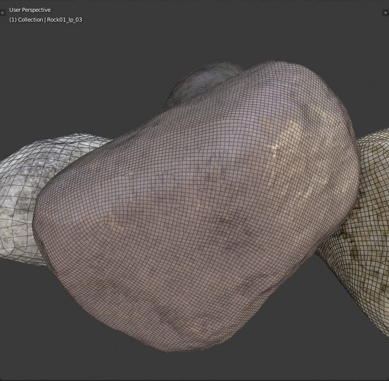 Rocks Pack low poly Free 3D model_6