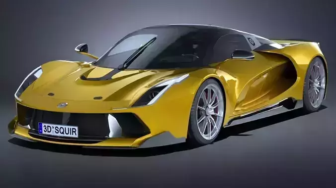 HQ LowPoly Generic Supercar