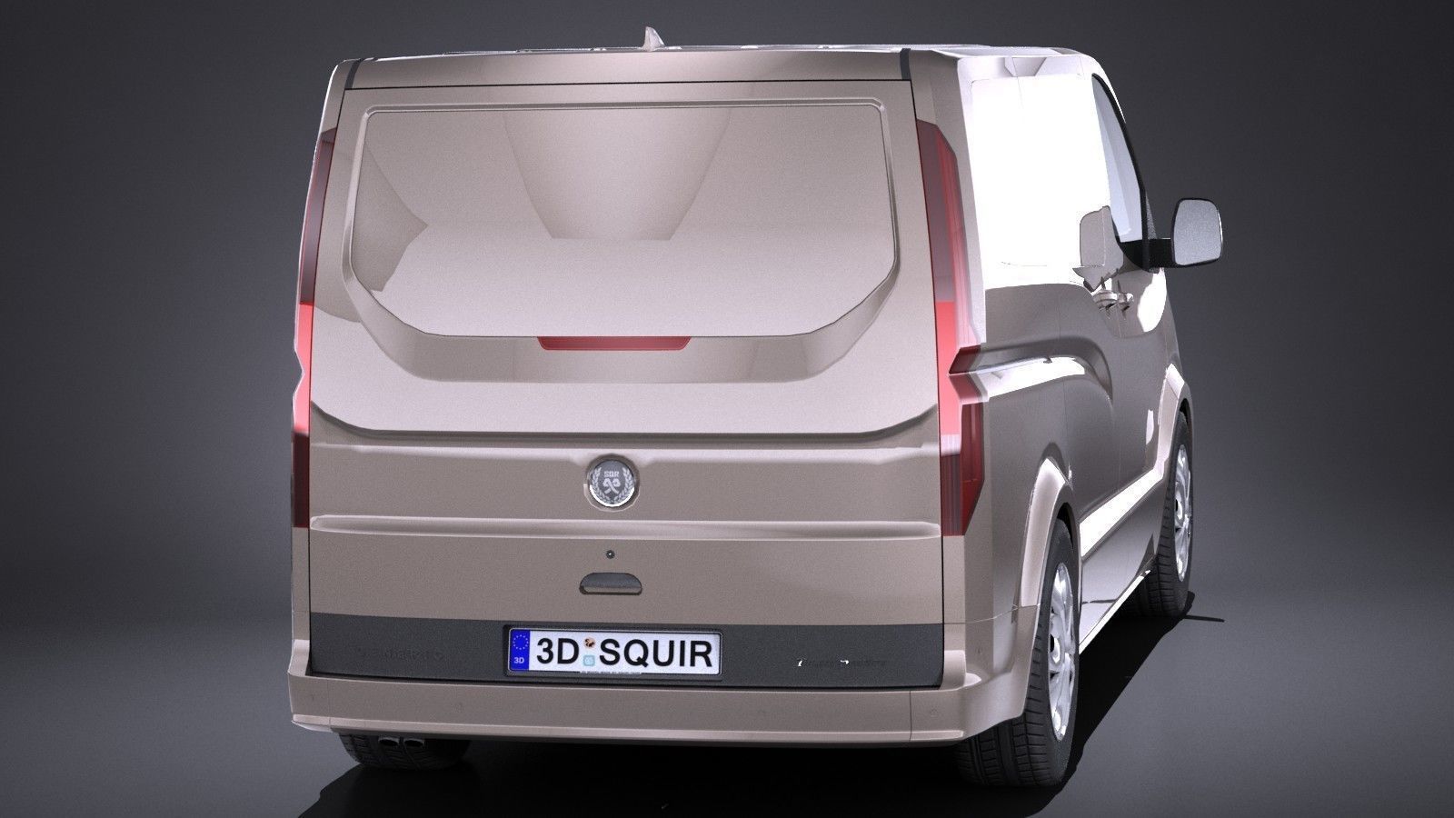 HQLowPoly Generic Van 2016  Low-poly 3D model_4