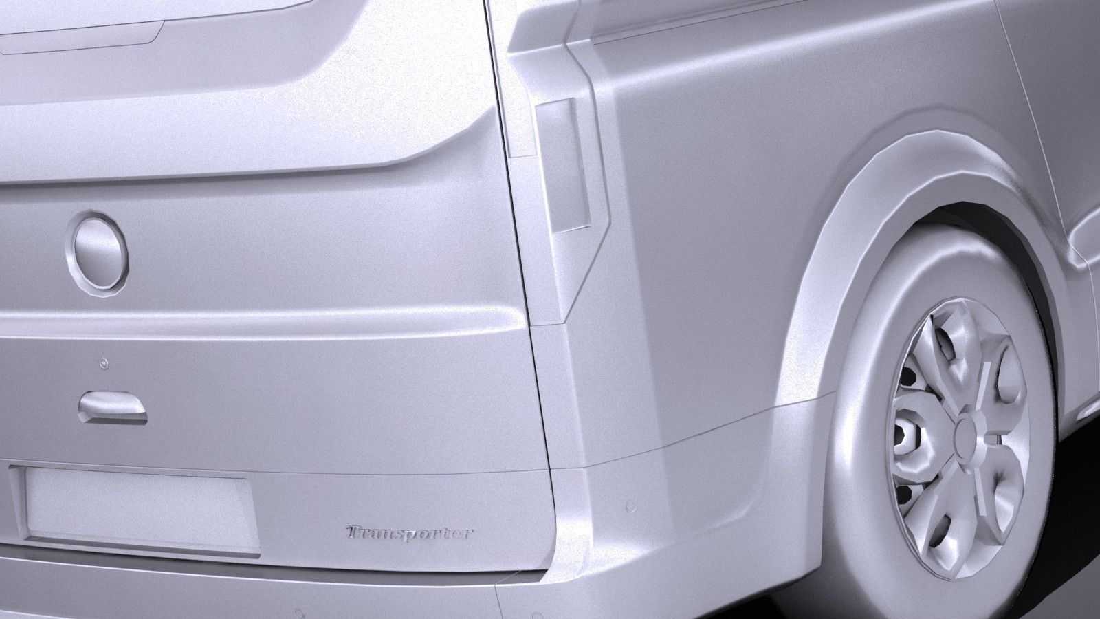 HQLowPoly Generic Van 2016  Low-poly 3D model_10