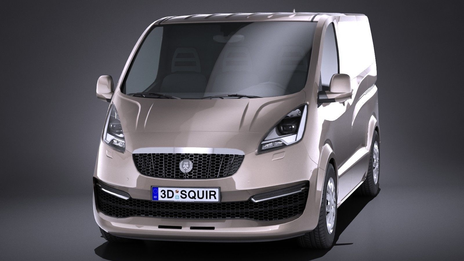 HQLowPoly Generic Van 2016  Low-poly 3D model_1