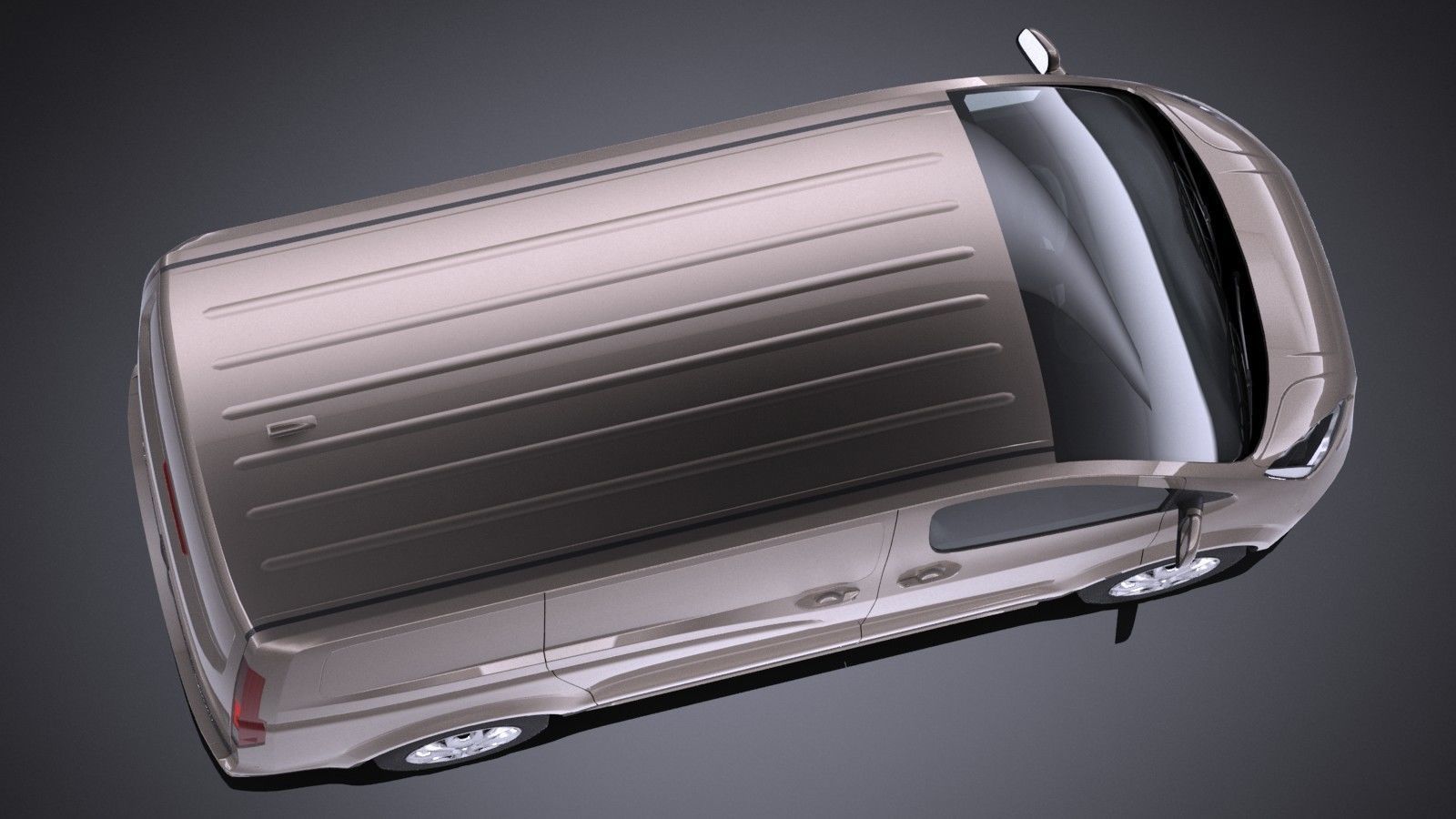 HQLowPoly Generic Van 2016  Low-poly 3D model_7