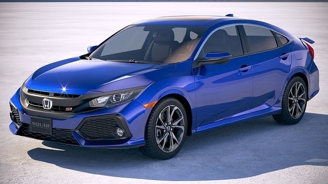 Honda Civic Si Sedan 17 3d Model Cgtrader