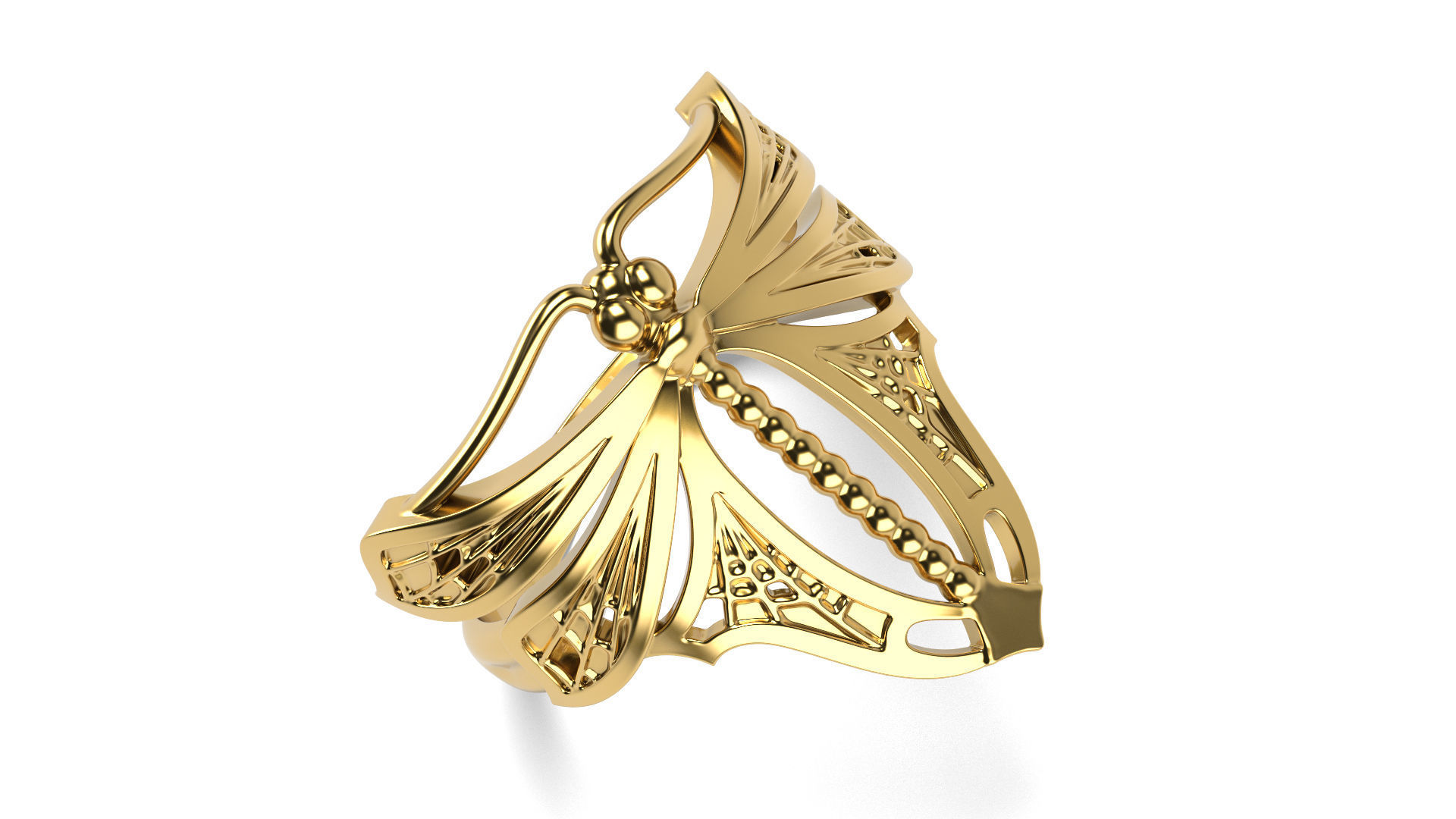 Dragonfly Ring 3D print model_2