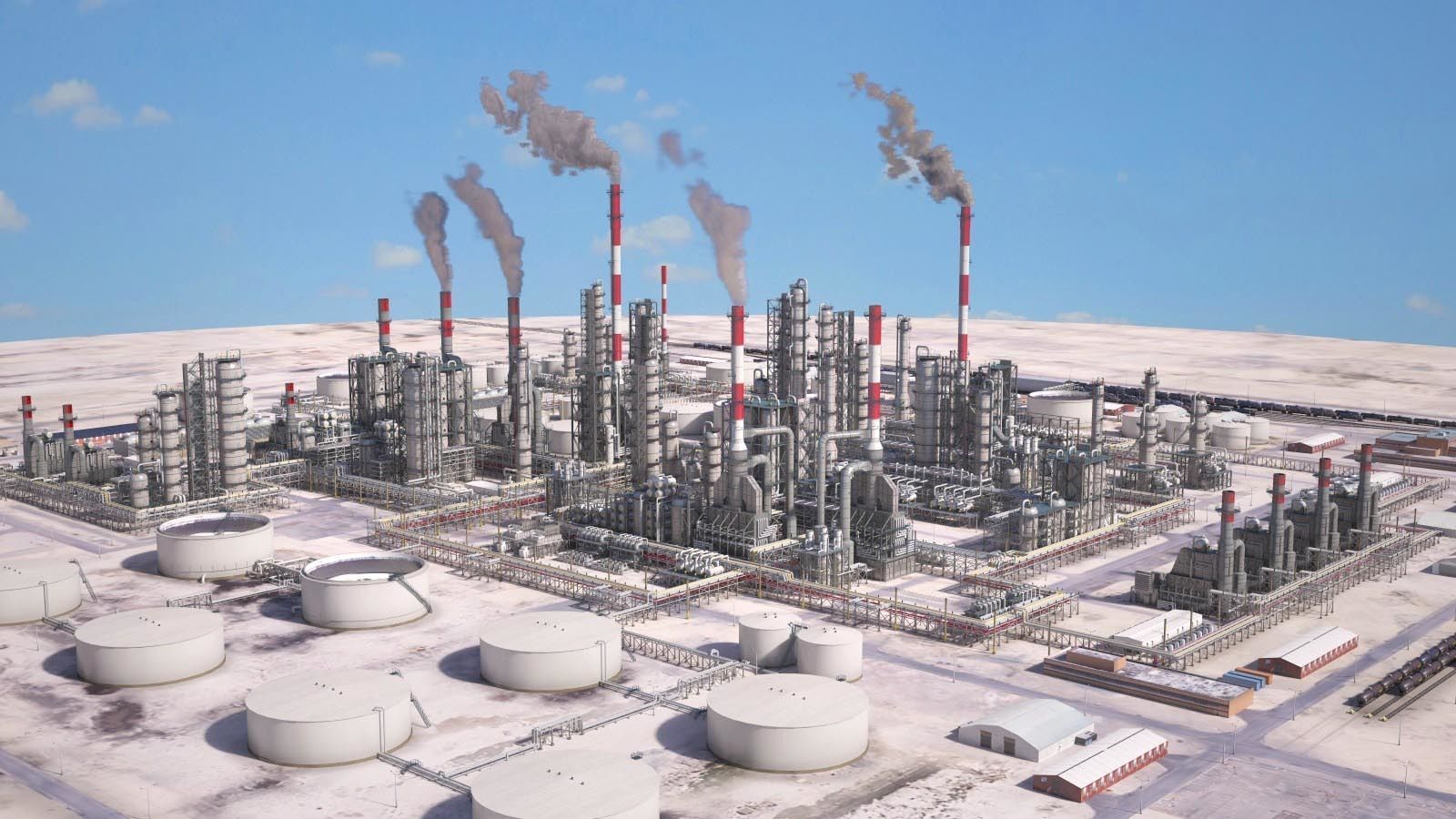 Huge Refinery 3D model_7