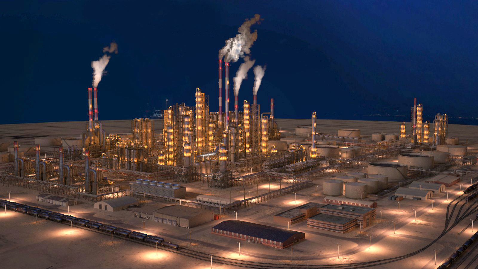 Huge Refinery 3D model_21