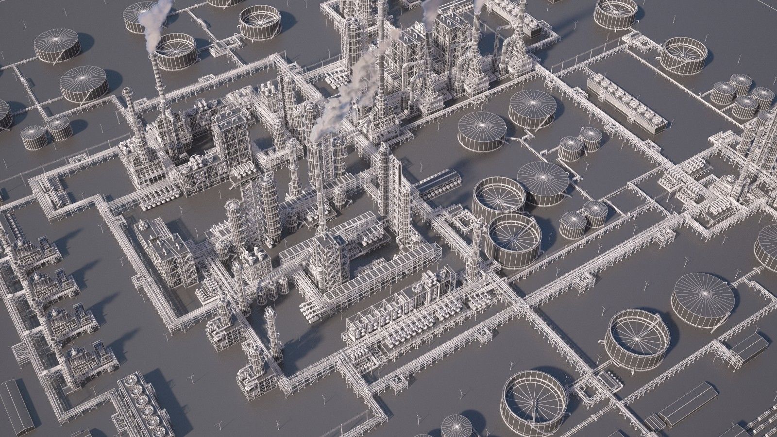 Huge Refinery 3D model_29