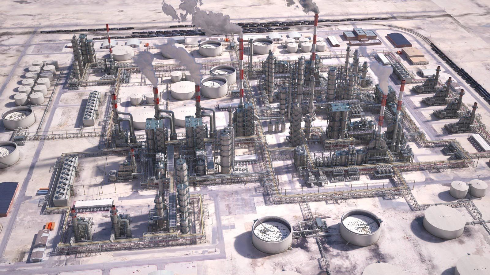 Huge Refinery 3D model_8