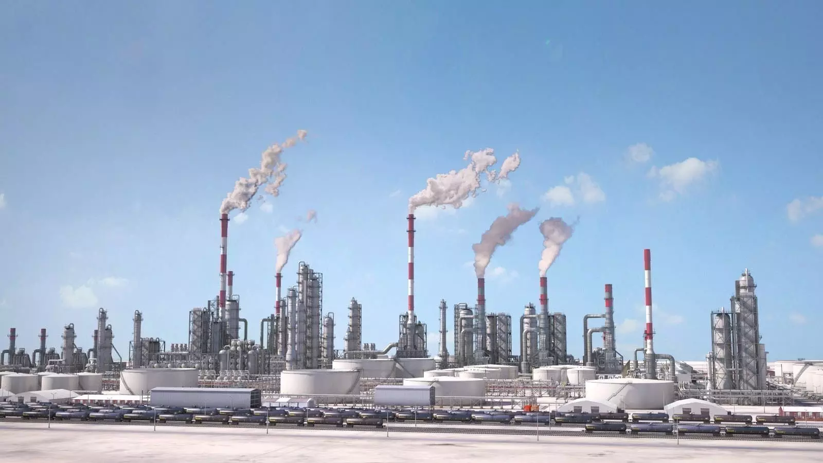 Huge Refinery 3D model_0