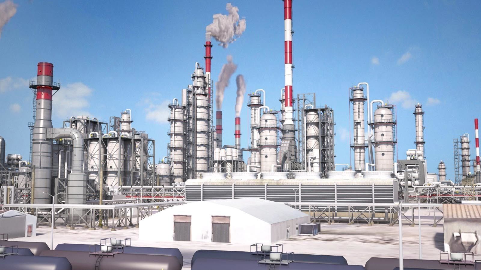 Huge Refinery 3D model_6