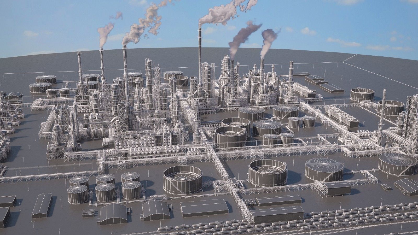 Huge Refinery 3D model_28