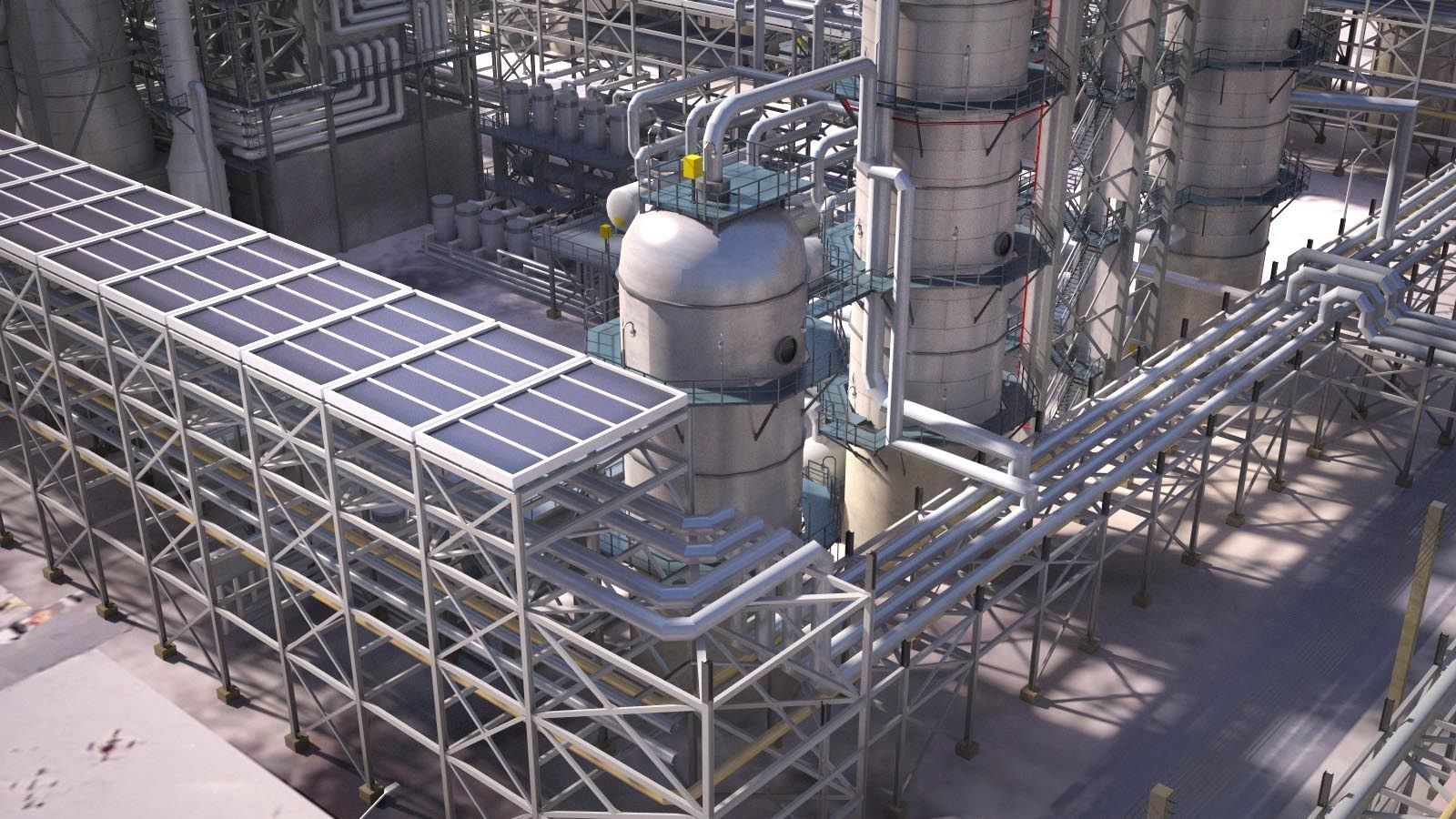 Huge Refinery 3D model_11