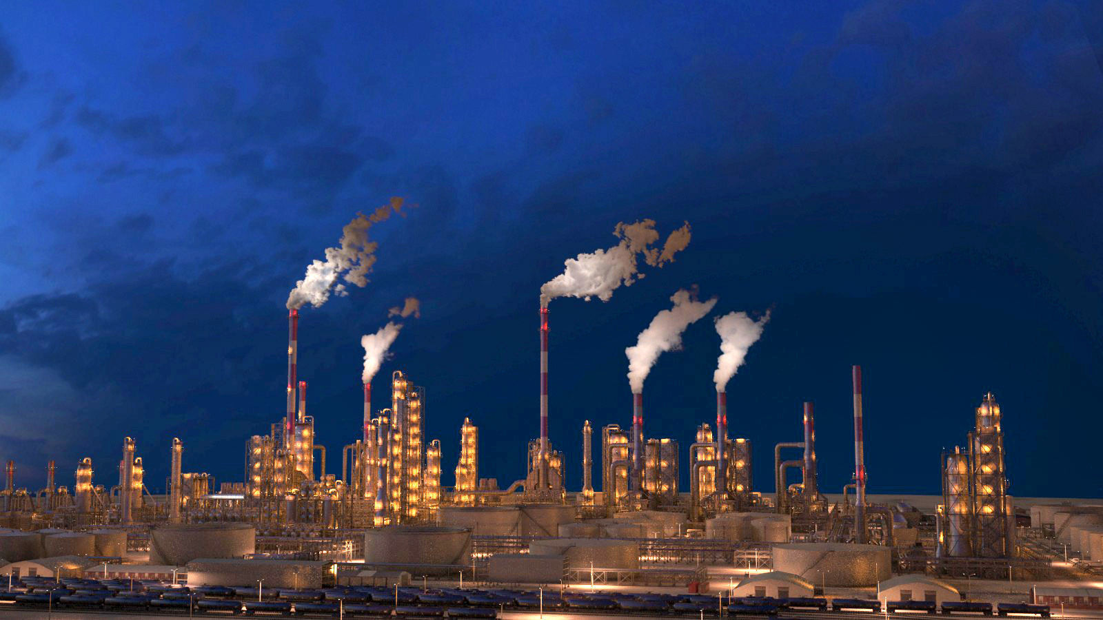 Huge Refinery 3D model_1