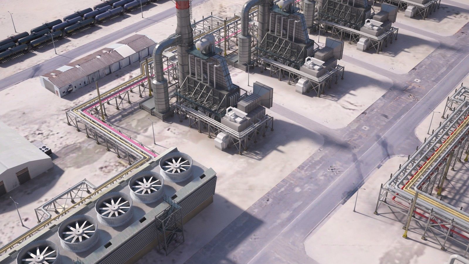 Huge Refinery 3D model_13