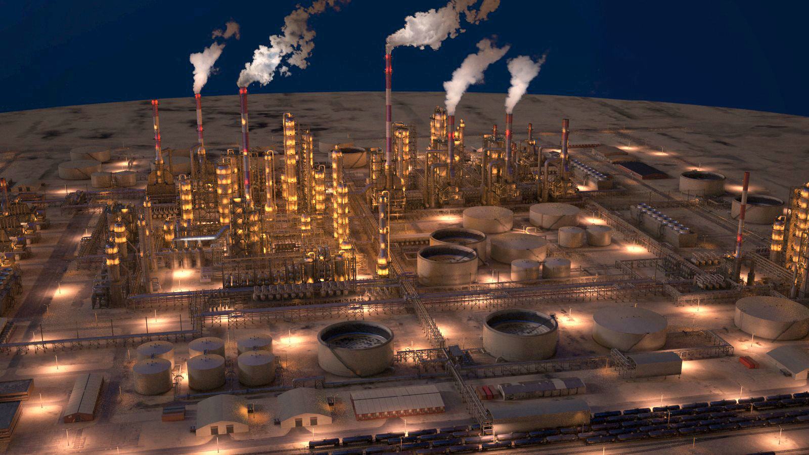 Huge Refinery 3D model_19