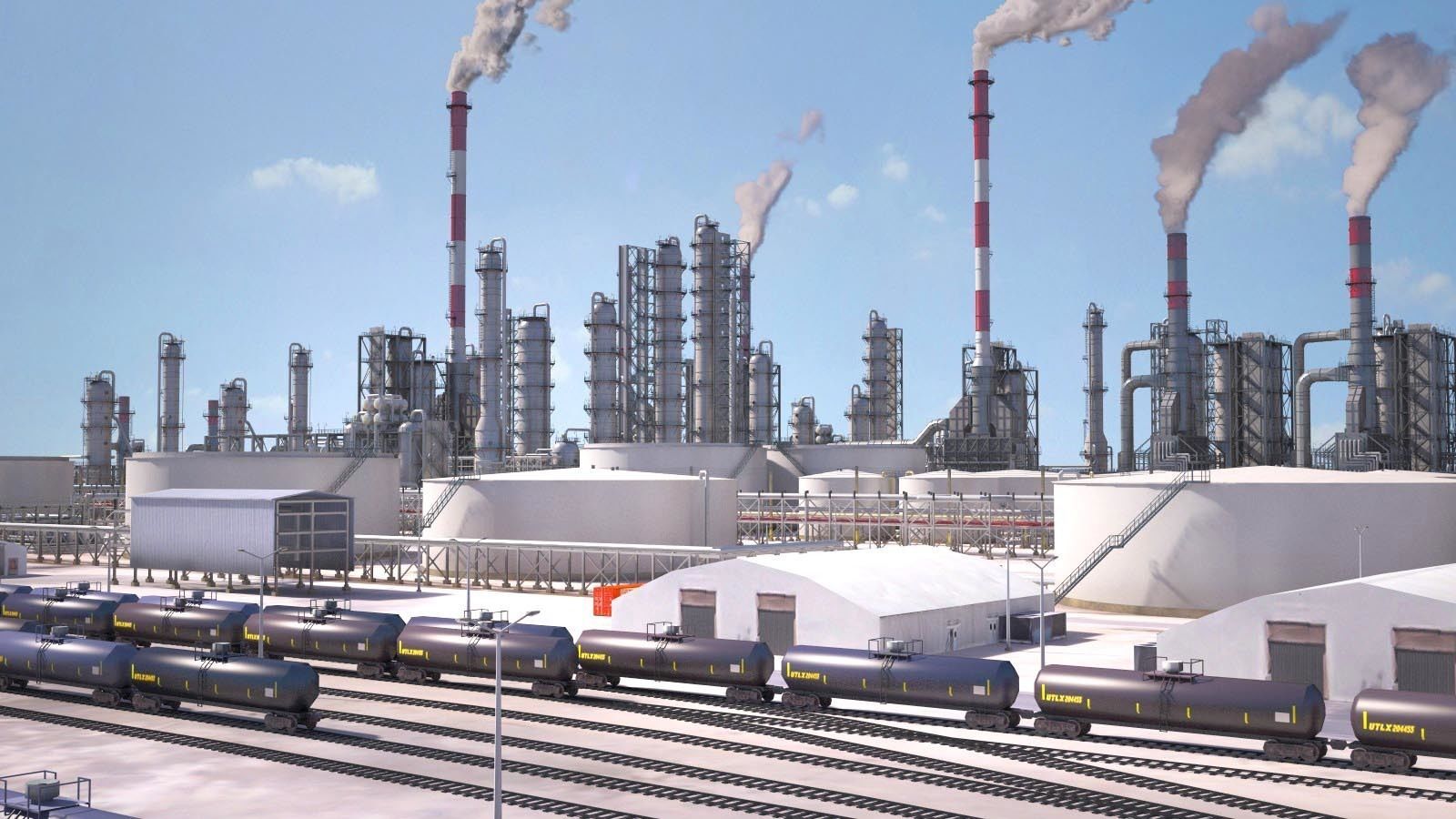 Huge Refinery 3D model_10