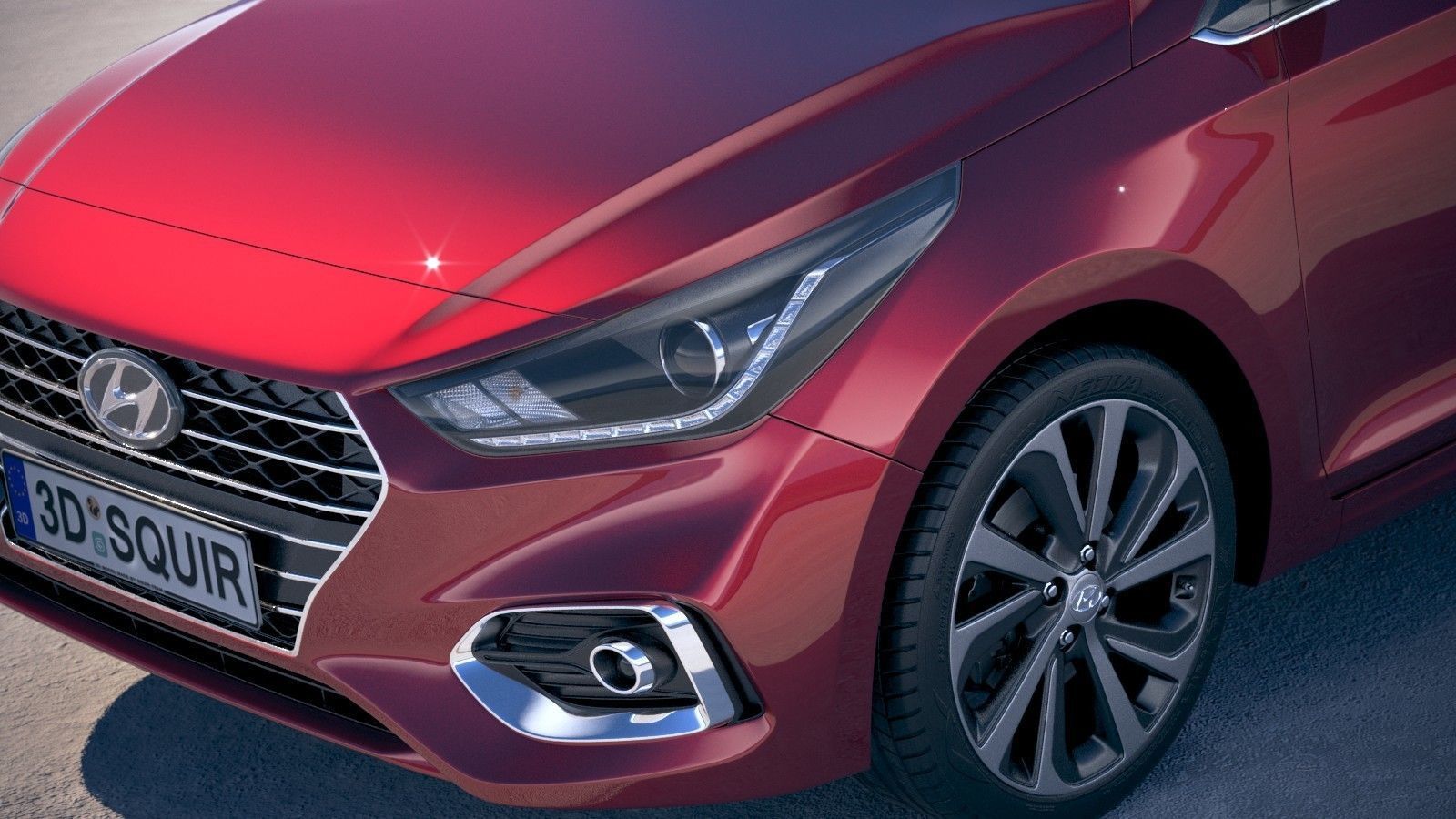 Hyundai Accent 2018 3D model_2