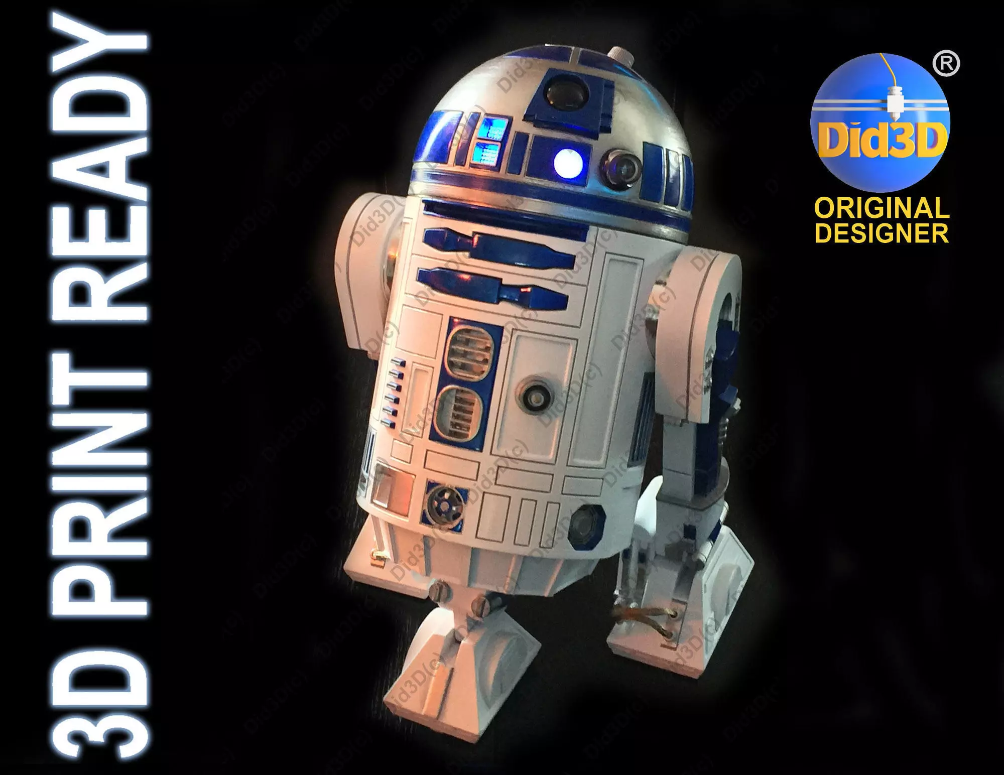 R2D2 HQ  New hope 1-3 Scale  42cm V1-7  3D print model_0