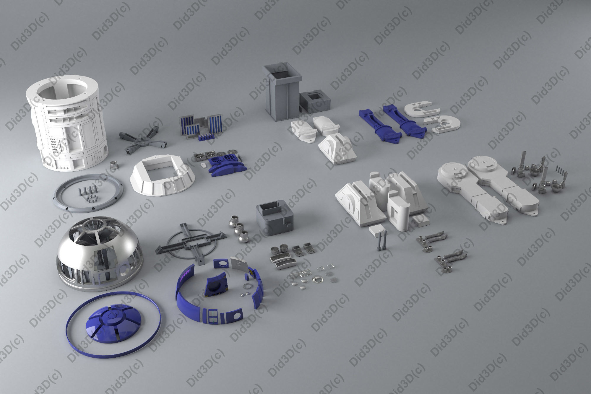 R2D2 HQ  New hope 1-3 Scale  42cm V1-7  3D print model_14