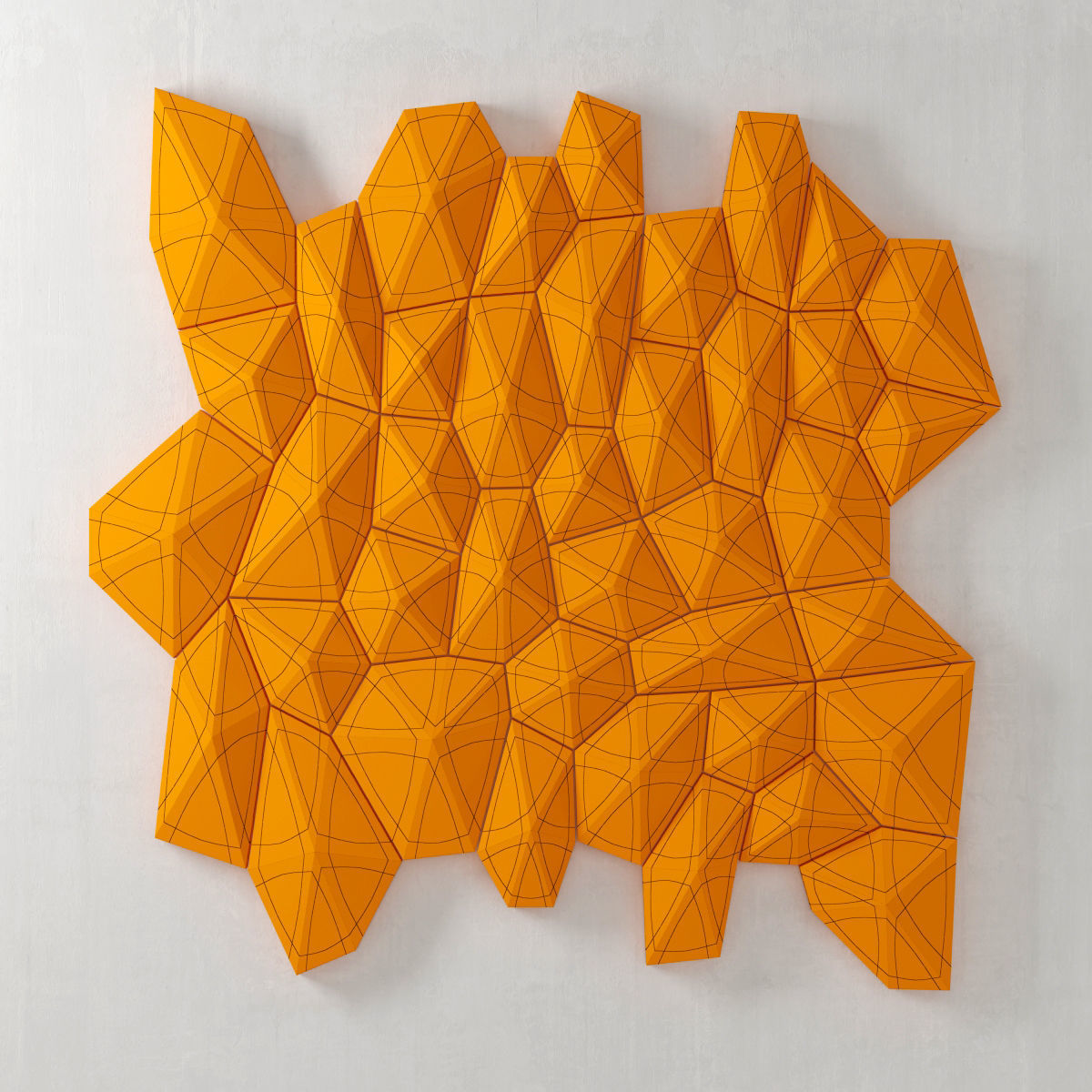 Panel decor tile 3D model_3