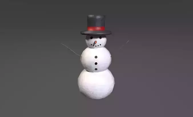 Snowman in top hat
