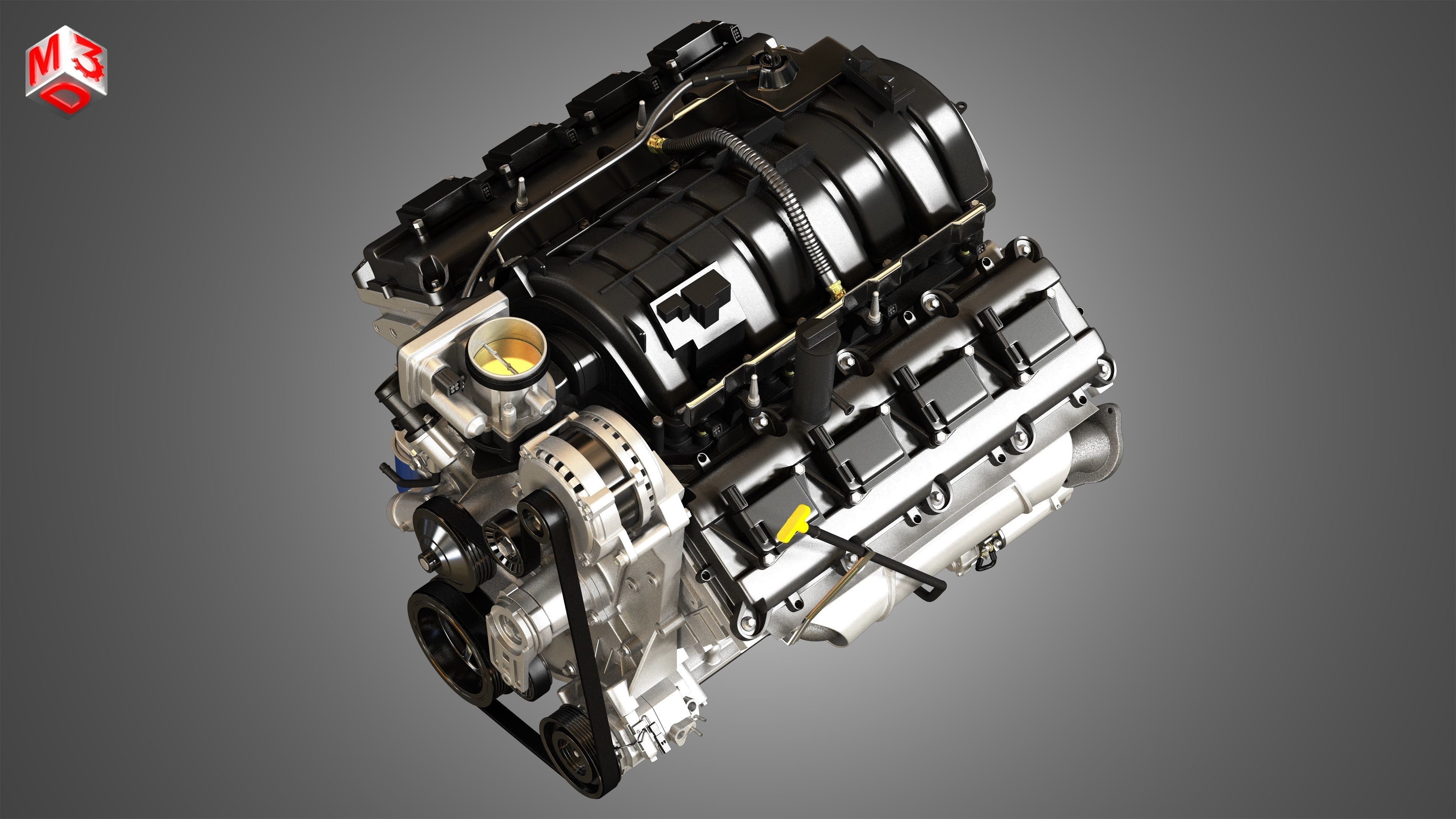 1500 Ram Engine - V8 Pickup Truck Engine  3D model_11